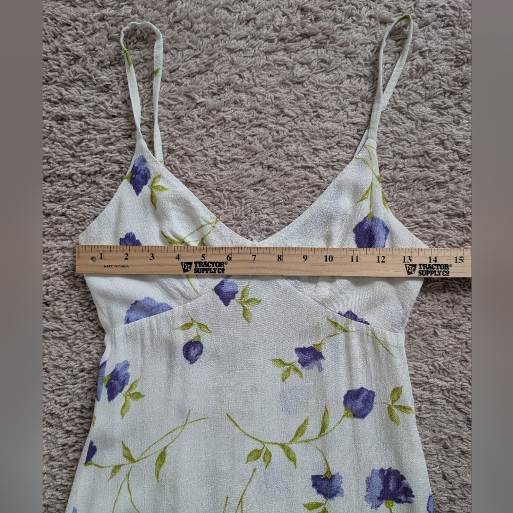 Topshop Rare Vintage 90s Made in UK Floral Lace-Up Slip Dress - Picture 8 of 16
